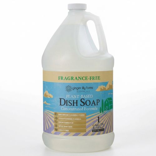 Plant-Based Dish Soap Fragrance Free 1 Gallon